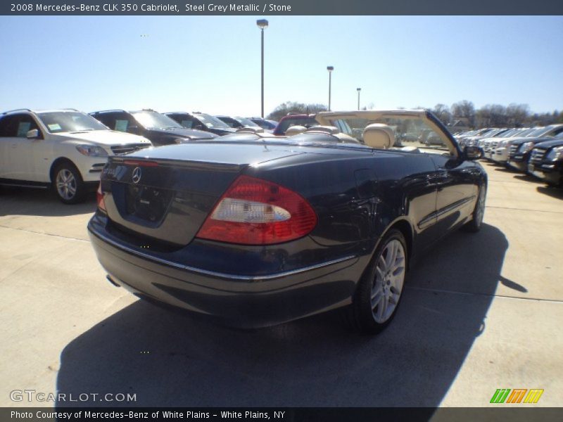 Steel Grey Metallic / Stone 2008 Mercedes-Benz CLK 350 Cabriolet