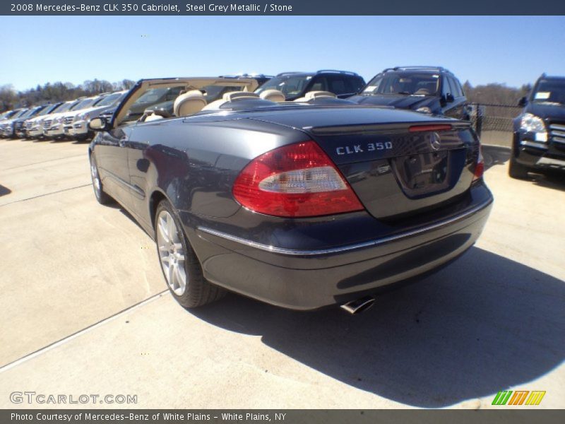 Steel Grey Metallic / Stone 2008 Mercedes-Benz CLK 350 Cabriolet