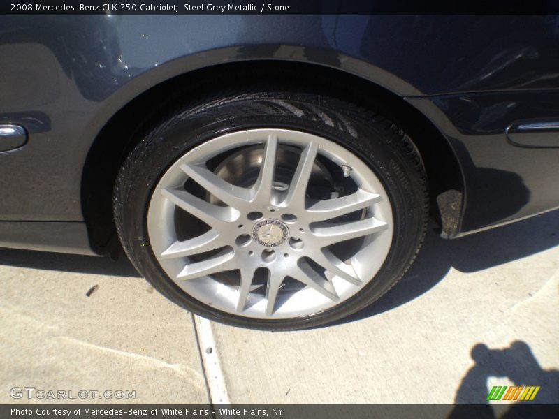 Steel Grey Metallic / Stone 2008 Mercedes-Benz CLK 350 Cabriolet
