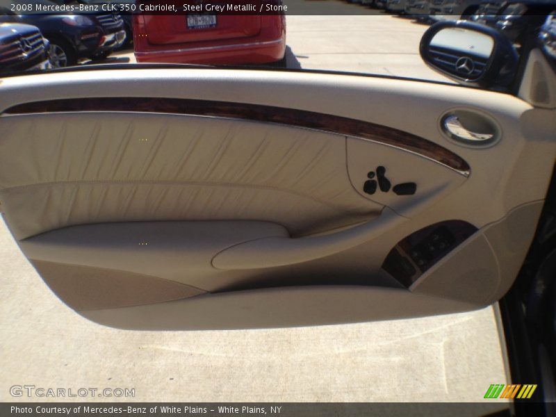 Steel Grey Metallic / Stone 2008 Mercedes-Benz CLK 350 Cabriolet