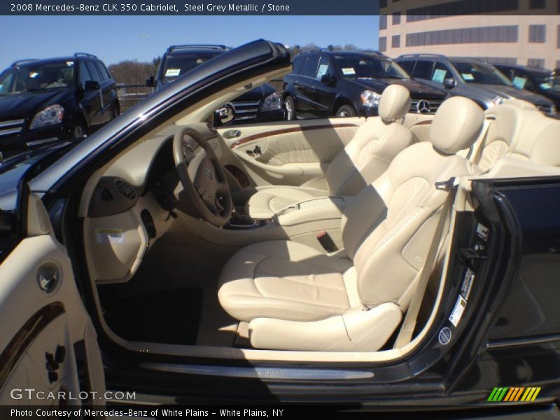 Steel Grey Metallic / Stone 2008 Mercedes-Benz CLK 350 Cabriolet