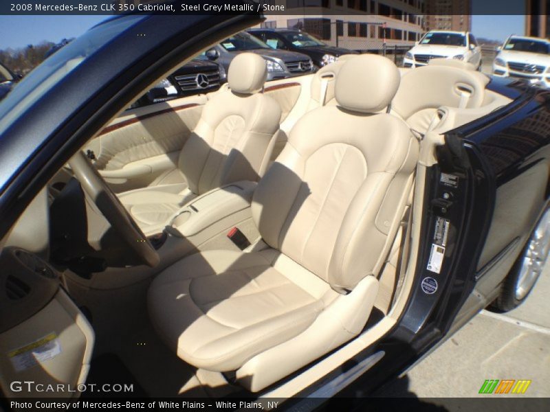 Steel Grey Metallic / Stone 2008 Mercedes-Benz CLK 350 Cabriolet