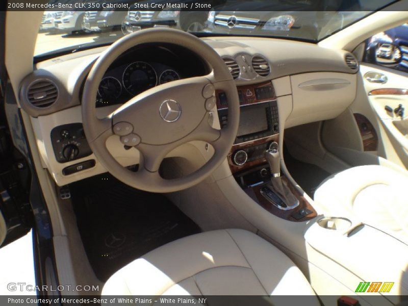 Steel Grey Metallic / Stone 2008 Mercedes-Benz CLK 350 Cabriolet