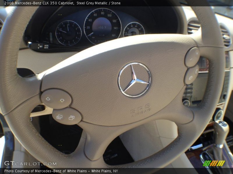Steel Grey Metallic / Stone 2008 Mercedes-Benz CLK 350 Cabriolet