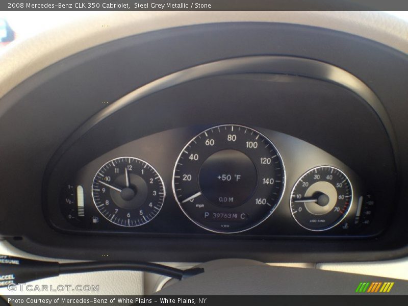 Steel Grey Metallic / Stone 2008 Mercedes-Benz CLK 350 Cabriolet