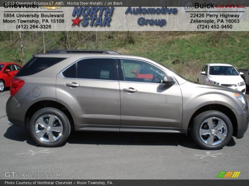 Mocha Steel Metallic / Jet Black 2012 Chevrolet Equinox LT AWD
