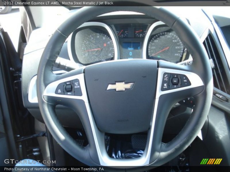 Mocha Steel Metallic / Jet Black 2012 Chevrolet Equinox LT AWD