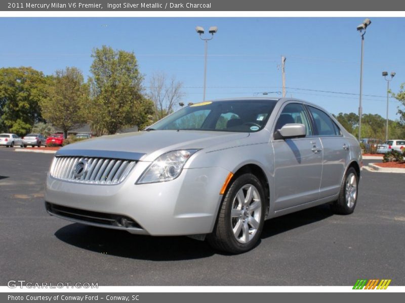 Ingot Silver Metallic / Dark Charcoal 2011 Mercury Milan V6 Premier