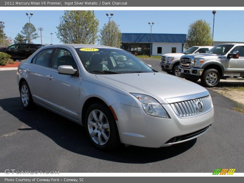 Ingot Silver Metallic / Dark Charcoal 2011 Mercury Milan V6 Premier