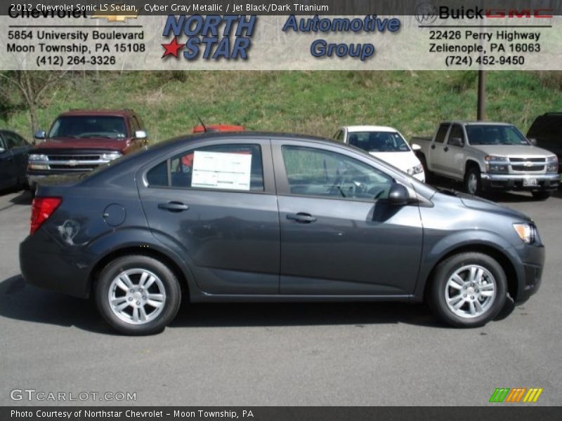 Cyber Gray Metallic / Jet Black/Dark Titanium 2012 Chevrolet Sonic LS Sedan