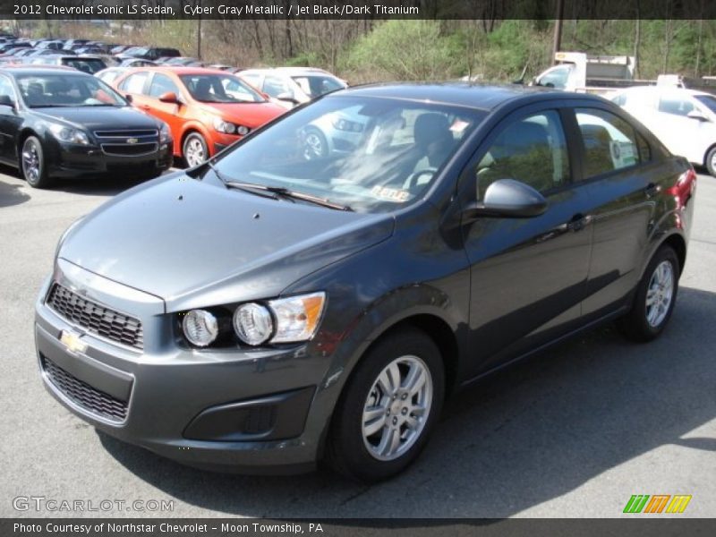 Cyber Gray Metallic / Jet Black/Dark Titanium 2012 Chevrolet Sonic LS Sedan