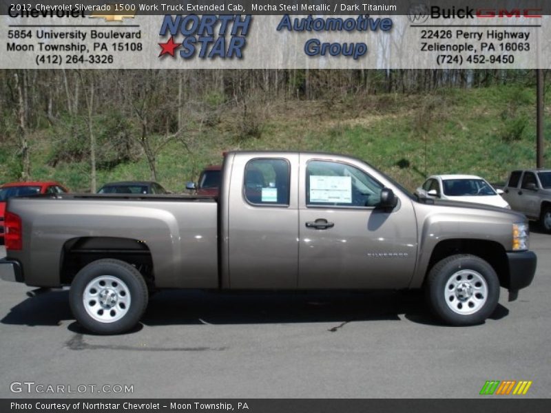 Mocha Steel Metallic / Dark Titanium 2012 Chevrolet Silverado 1500 Work Truck Extended Cab
