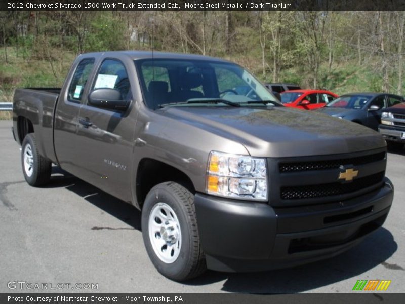 Mocha Steel Metallic / Dark Titanium 2012 Chevrolet Silverado 1500 Work Truck Extended Cab