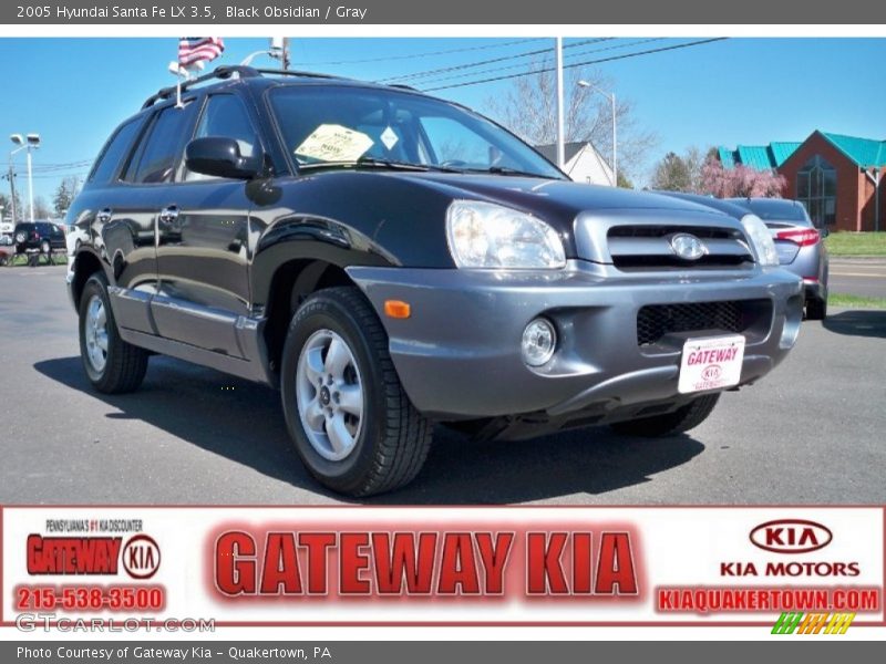 Black Obsidian / Gray 2005 Hyundai Santa Fe LX 3.5