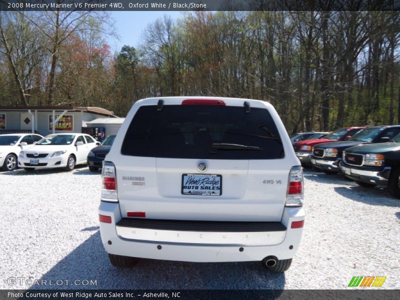 Oxford White / Black/Stone 2008 Mercury Mariner V6 Premier 4WD