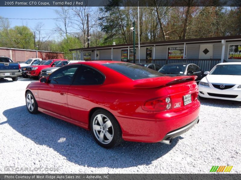 Torrid Red / Red 2005 Pontiac GTO Coupe