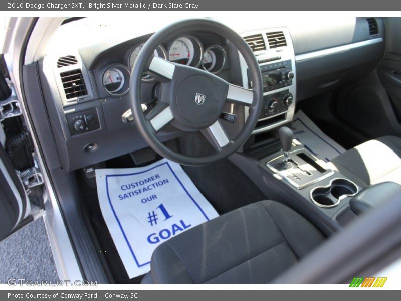 Bright Silver Metallic / Dark Slate Gray 2010 Dodge Charger SXT