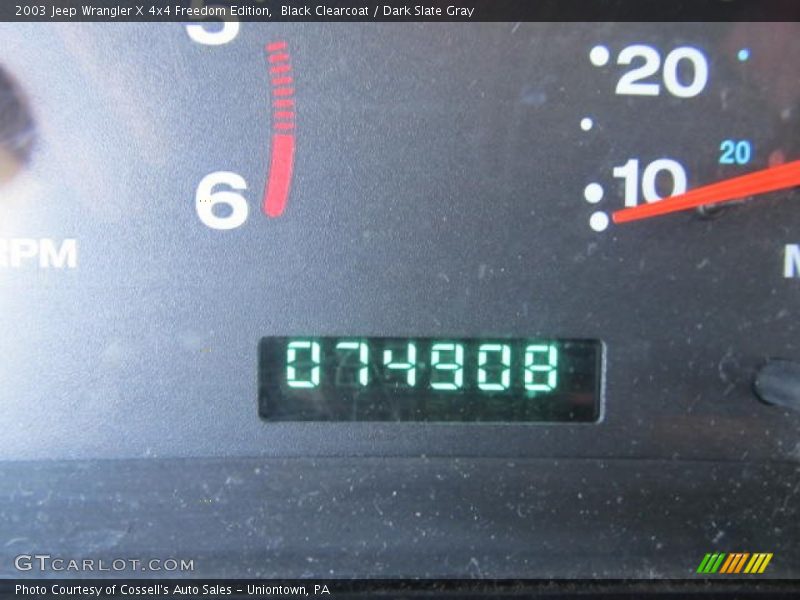 Black Clearcoat / Dark Slate Gray 2003 Jeep Wrangler X 4x4 Freedom Edition