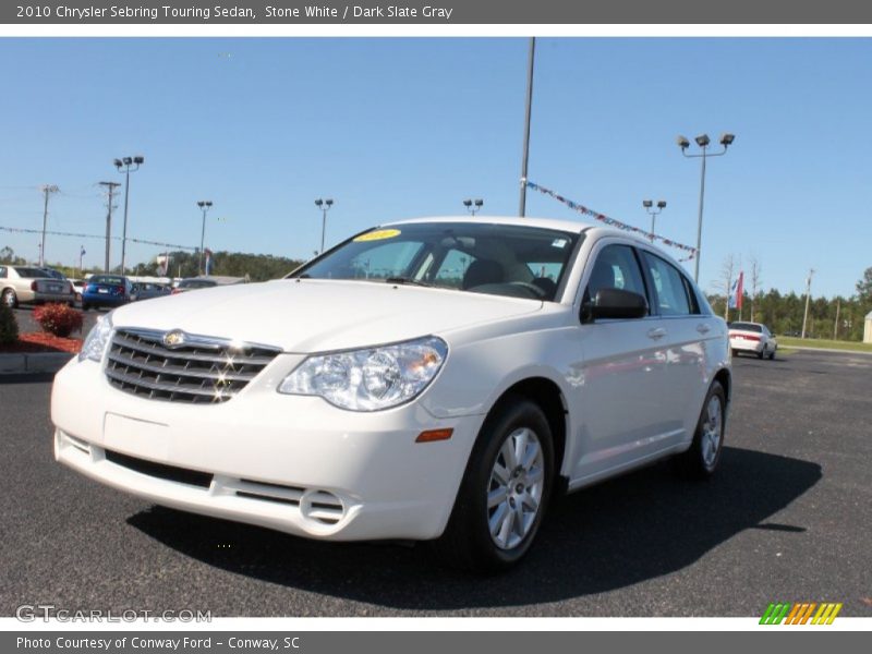 Stone White / Dark Slate Gray 2010 Chrysler Sebring Touring Sedan