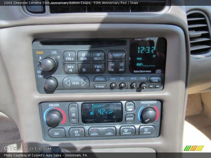 Controls of 2003 Corvette 50th Anniversary Edition Coupe