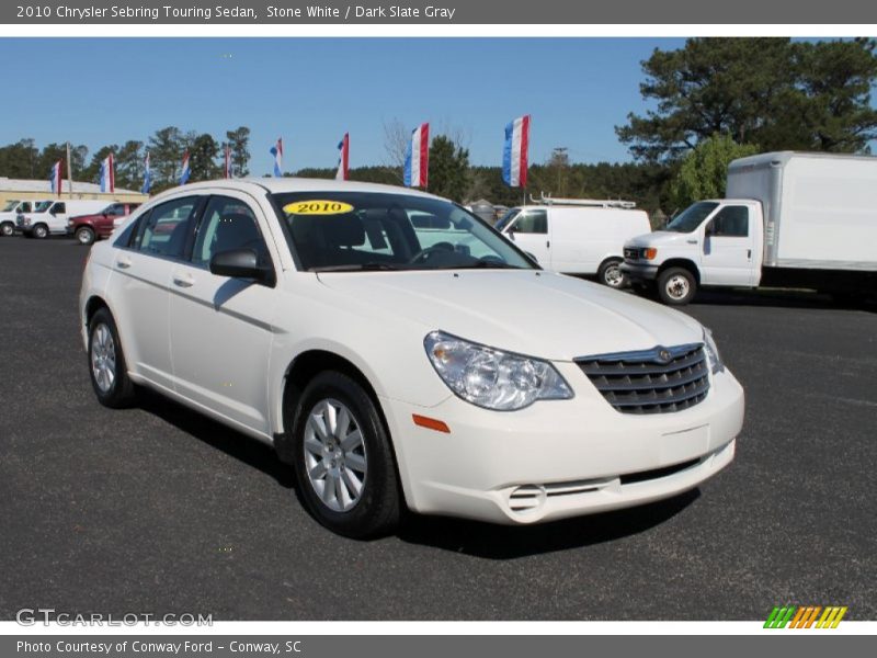 Stone White / Dark Slate Gray 2010 Chrysler Sebring Touring Sedan