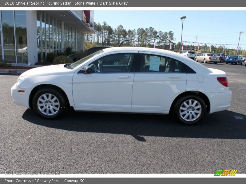 Stone White / Dark Slate Gray 2010 Chrysler Sebring Touring Sedan