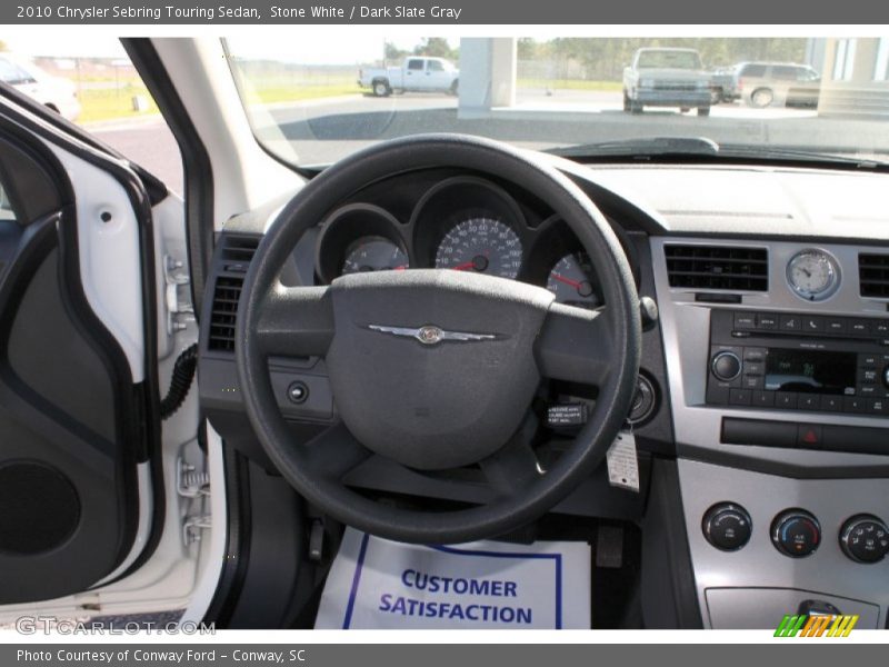 Stone White / Dark Slate Gray 2010 Chrysler Sebring Touring Sedan