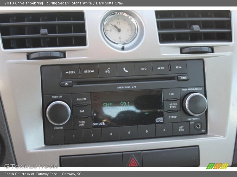 Stone White / Dark Slate Gray 2010 Chrysler Sebring Touring Sedan