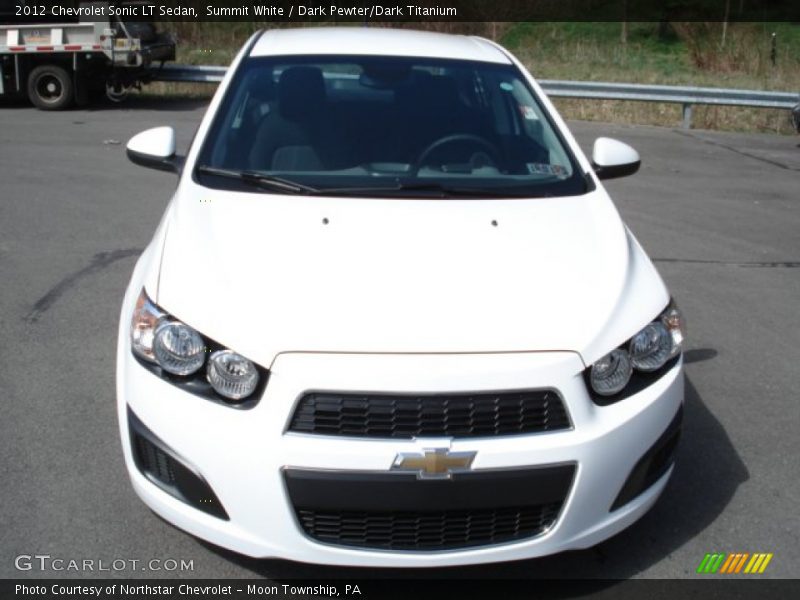 Summit White / Dark Pewter/Dark Titanium 2012 Chevrolet Sonic LT Sedan