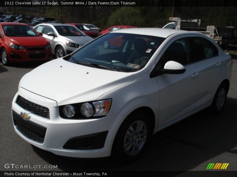 Summit White / Dark Pewter/Dark Titanium 2012 Chevrolet Sonic LT Sedan