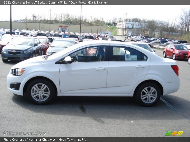 Summit White / Dark Pewter/Dark Titanium 2012 Chevrolet Sonic LT Sedan