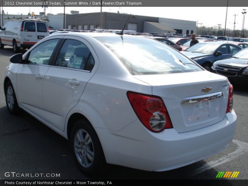 Summit White / Dark Pewter/Dark Titanium 2012 Chevrolet Sonic LT Sedan