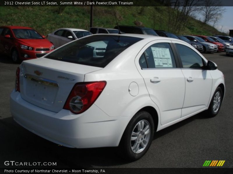 Summit White / Dark Pewter/Dark Titanium 2012 Chevrolet Sonic LT Sedan