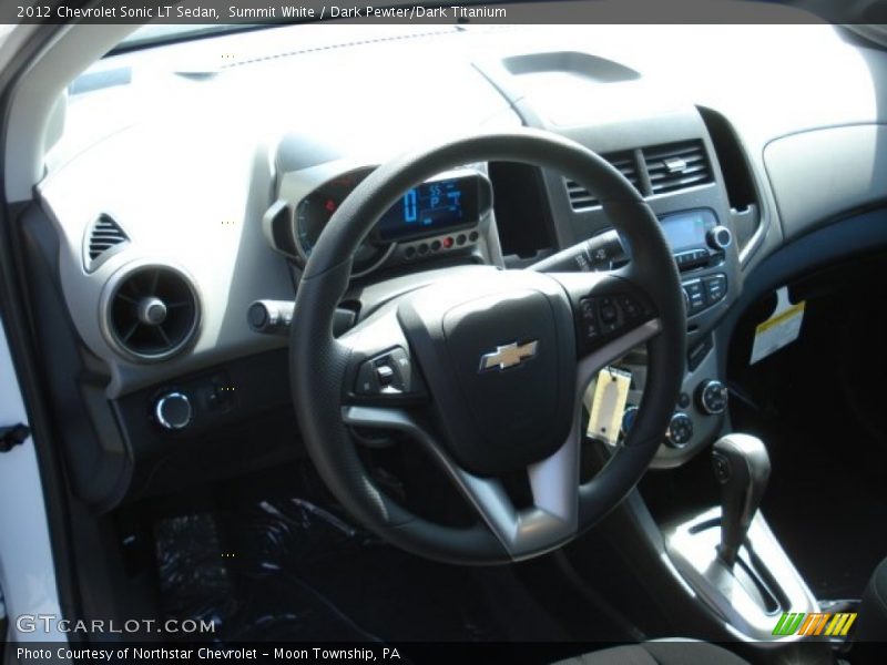 Summit White / Dark Pewter/Dark Titanium 2012 Chevrolet Sonic LT Sedan