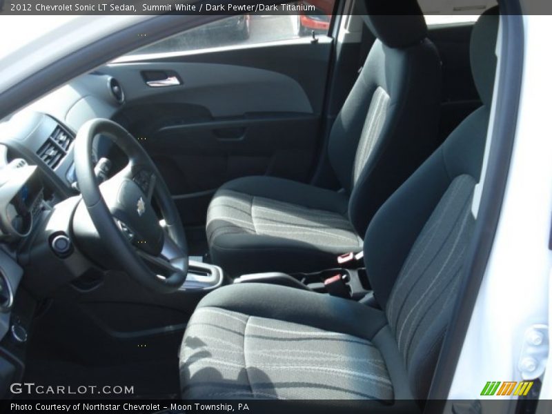 Summit White / Dark Pewter/Dark Titanium 2012 Chevrolet Sonic LT Sedan