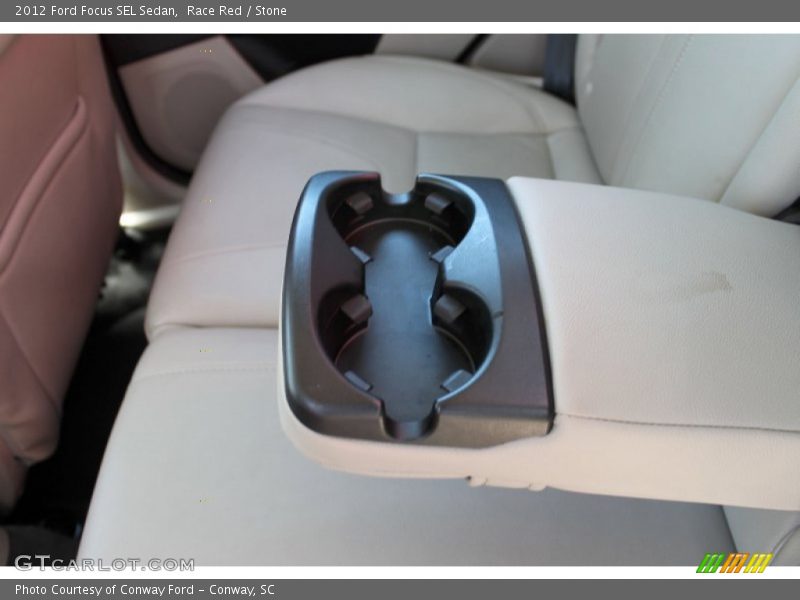 Race Red / Stone 2012 Ford Focus SEL Sedan