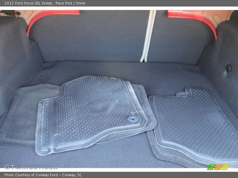 Race Red / Stone 2012 Ford Focus SEL Sedan