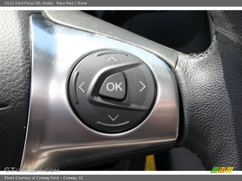 Race Red / Stone 2012 Ford Focus SEL Sedan