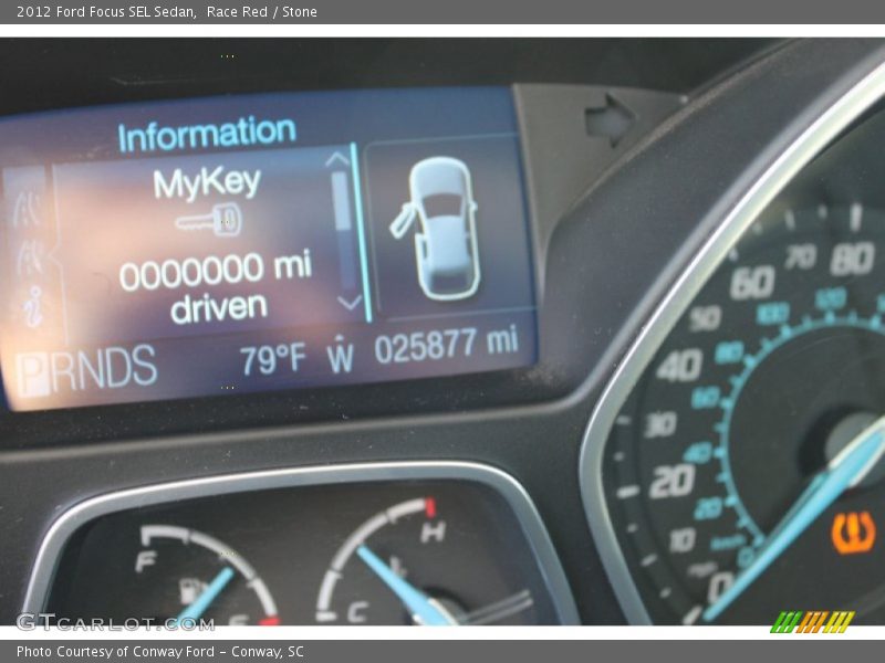 Race Red / Stone 2012 Ford Focus SEL Sedan