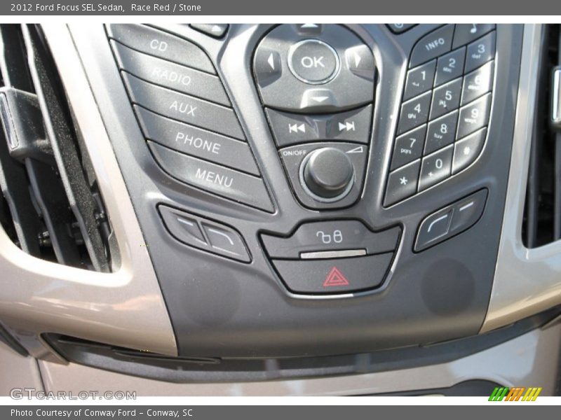 Race Red / Stone 2012 Ford Focus SEL Sedan