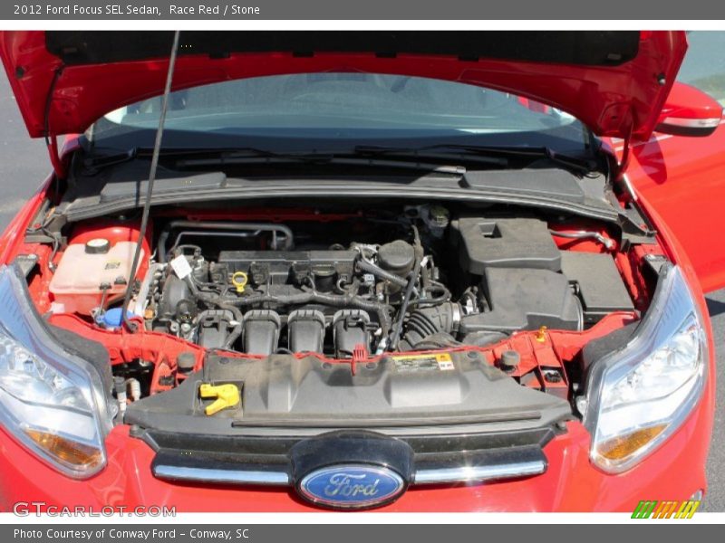 Race Red / Stone 2012 Ford Focus SEL Sedan