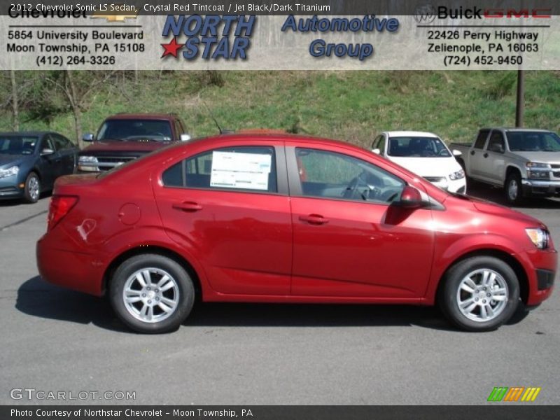Crystal Red Tintcoat / Jet Black/Dark Titanium 2012 Chevrolet Sonic LS Sedan