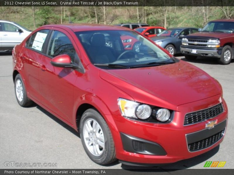 Crystal Red Tintcoat / Jet Black/Dark Titanium 2012 Chevrolet Sonic LS Sedan