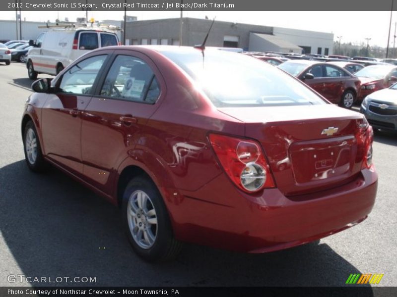 Crystal Red Tintcoat / Jet Black/Dark Titanium 2012 Chevrolet Sonic LS Sedan