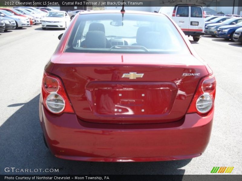 Crystal Red Tintcoat / Jet Black/Dark Titanium 2012 Chevrolet Sonic LS Sedan