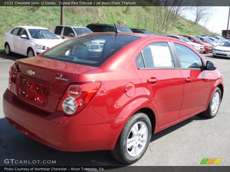Crystal Red Tintcoat / Jet Black/Dark Titanium 2012 Chevrolet Sonic LS Sedan