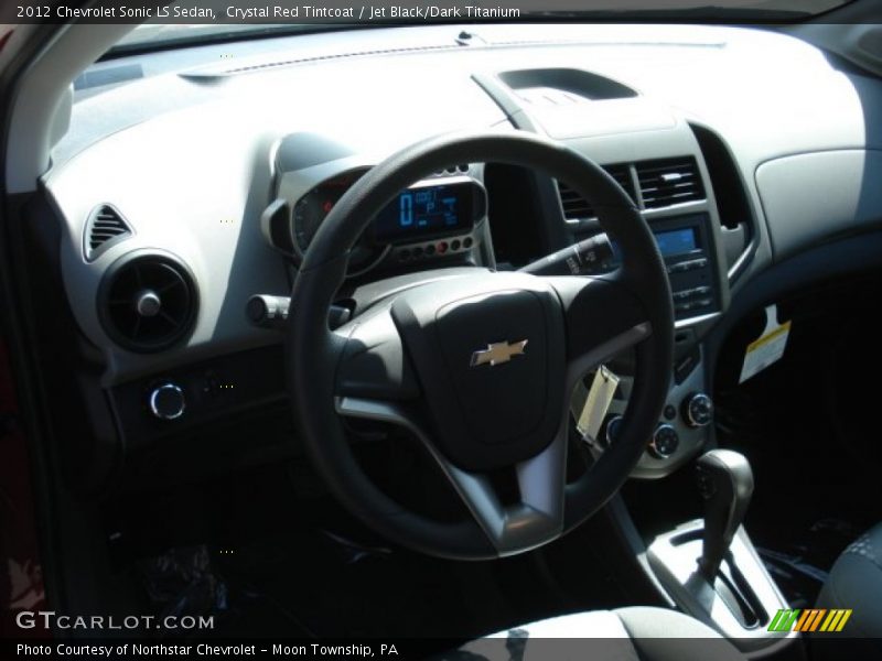 Crystal Red Tintcoat / Jet Black/Dark Titanium 2012 Chevrolet Sonic LS Sedan