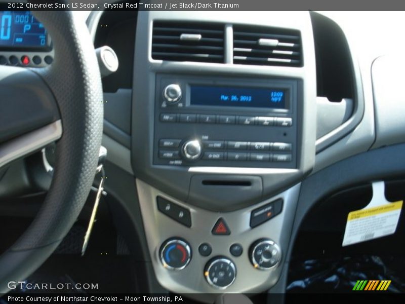 Crystal Red Tintcoat / Jet Black/Dark Titanium 2012 Chevrolet Sonic LS Sedan