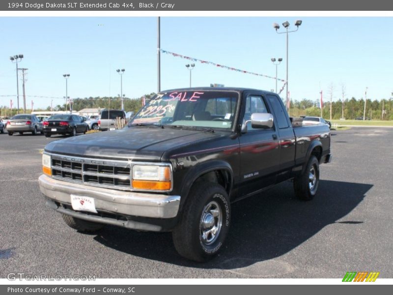Black / Gray 1994 Dodge Dakota SLT Extended Cab 4x4