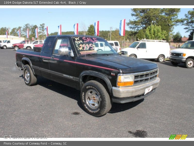 Black / Gray 1994 Dodge Dakota SLT Extended Cab 4x4